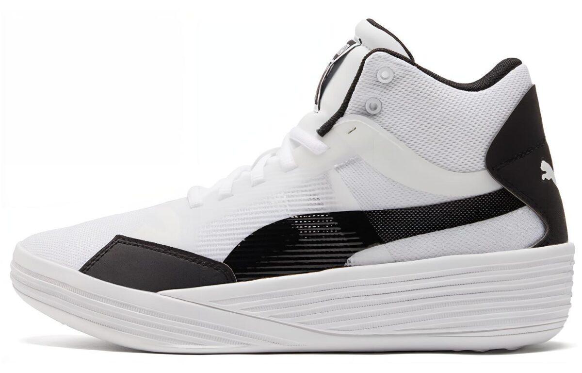 

Кроссовки унисекс Puma Clyde All Pro Mid белые 44.5 EU, Белый, Clyde All Pro Mid
