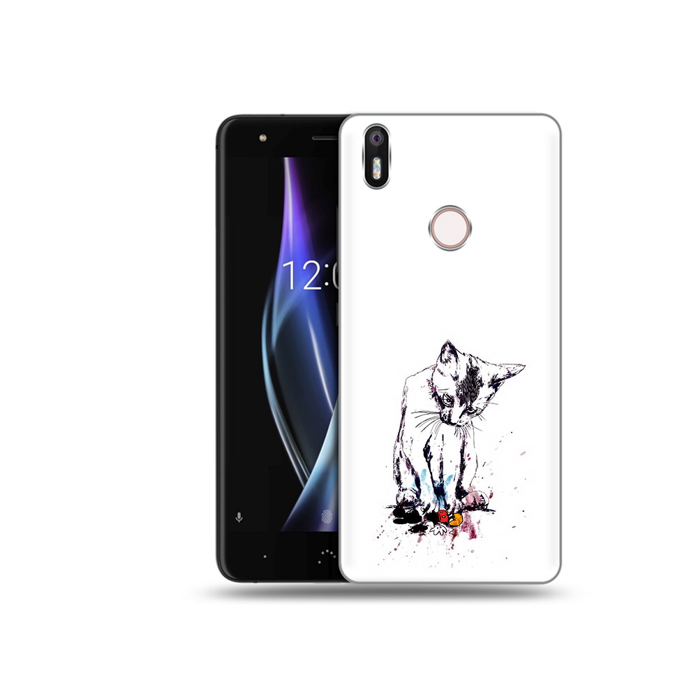 

Чехол MyPads Tocco для BQ Aquaris X кот и микки, Прозрачный, Tocco