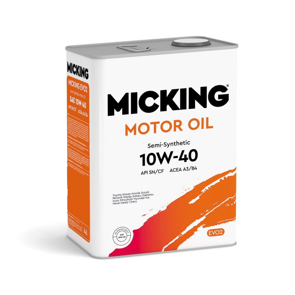 фото Моторное масло micking 10w-40 полусинтетическое 4л