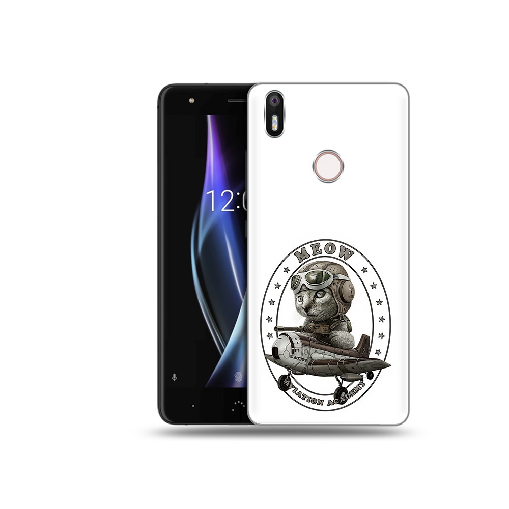 

Чехол MyPads Tocco для BQ Aquaris X кот в самолете, Прозрачный, Tocco