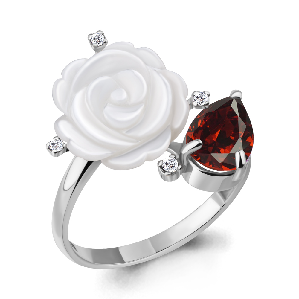 

Кольцо из серебра с гранатом Aquamarine Aquamarine 6570903А_925_р р, 6570903А_925_р