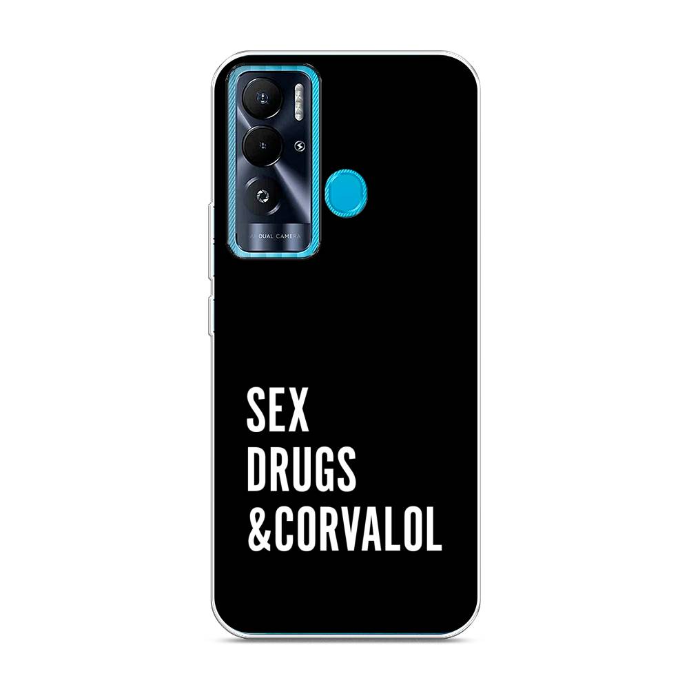 

Чехол на Tecno Pova Neo "Corvalol", Черный;серый;белый, 302150-6