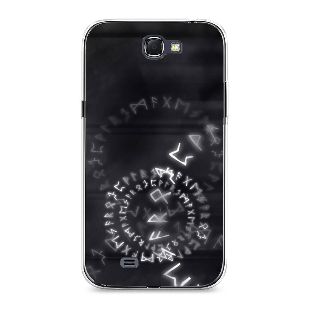 

Чехол на Samsung Galaxy Note 2 "Руны", Серый;черный, 23250-3