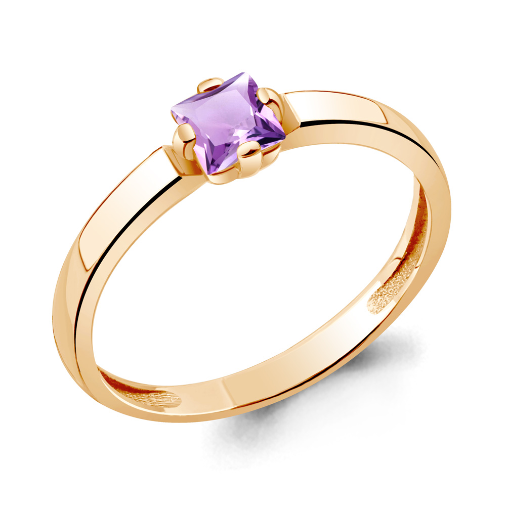 

Кольцо из серебра с аметистом Aquamarine Aquamarine 6569404_925_з р. 17,5, 6569404_925_з