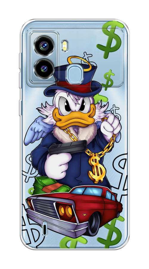 

Чехол на Tecno Pop 6 "Scrooge McDuck with a Gold Chain", Красный;синий;белый, 302050-6