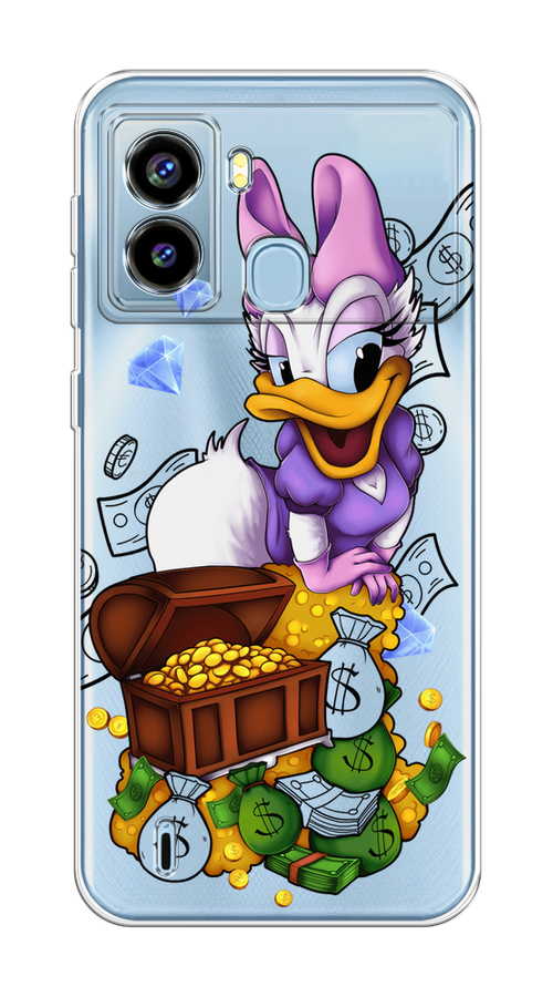 

Чехол на Tecno Pop 6 "Rich Daisy Duck", Коричневый;белый;фиолетовый, 302050-6