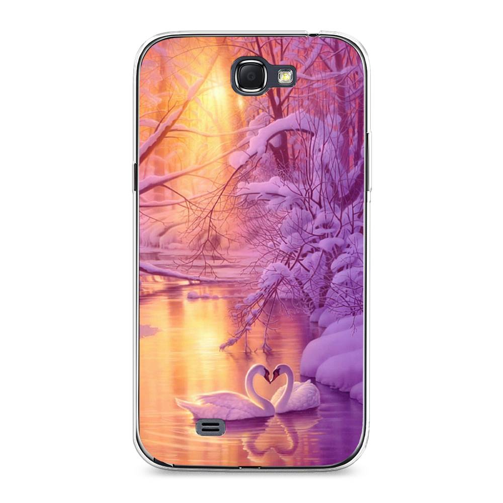 

Чехол на Samsung Galaxy Note 2 "Зима 1", Фиолетовый;желтый, 23250-2