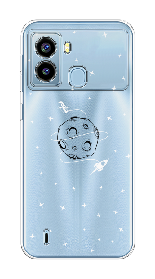 

Чехол на Tecno Pop 6 "Полет вокруг луны", Белый;серый;черный, 302050-2