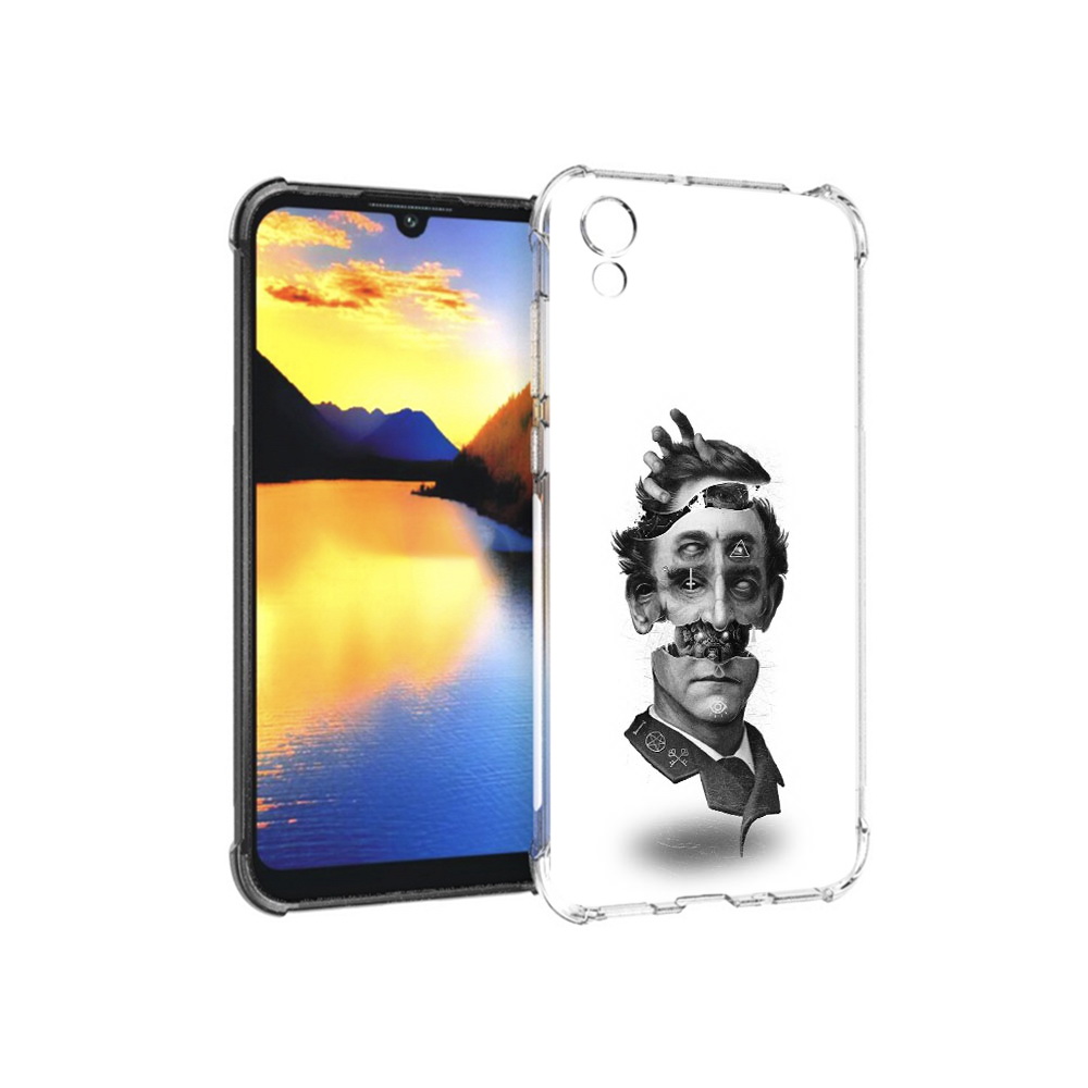 

Чехол MyPads Tocco для Huawei Y5 страшное лицо абстракция, Прозрачный, Tocco