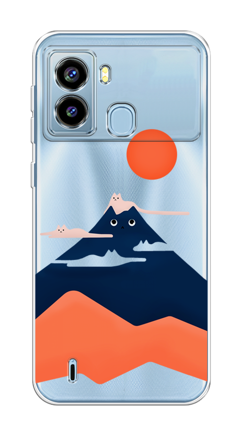

Чехол на Tecno Pop 6 "Кот-гора", Черный;оранжевый, 302050-4