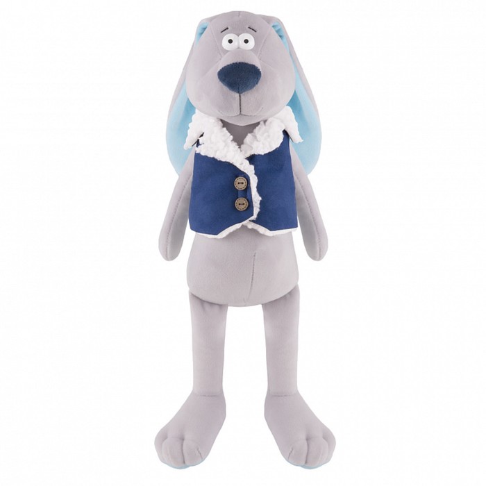 

Мягкая игрушка Maxitoys Luxury Кролик Михалыч в жилетке, 20 см, Серый