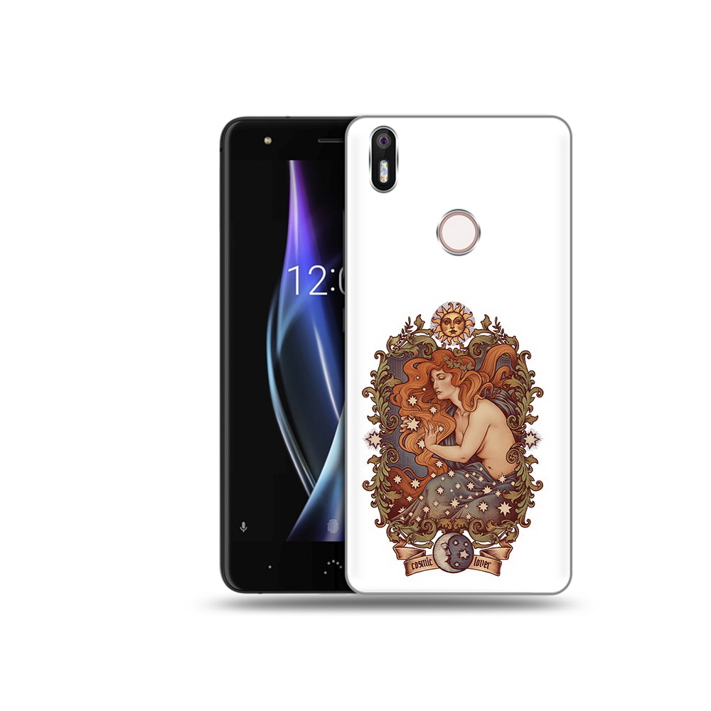 

Чехол MyPads Tocco для BQ Aquaris X звездная девушка абстракция, Прозрачный, Tocco