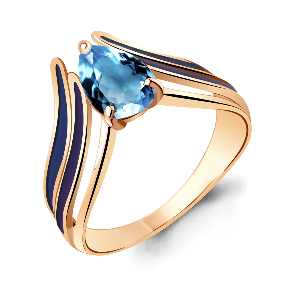 

Кольцо из серебра с топазом\эмалью Aquamarine Aquamarine 6565305_925_з р, 6565305_925_з