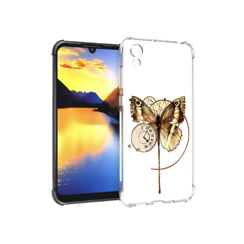 

Чехол MyPads Tocco для Huawei Y5 старинные часы с бабочкой, Прозрачный, Tocco