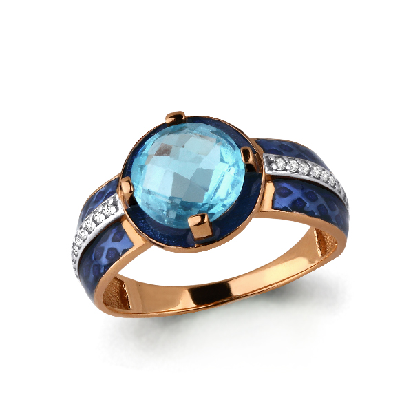 

Кольцо из серебра с топазом Aquamarine Aquamarine 6565102А_925_з р, 6565102А_925_з