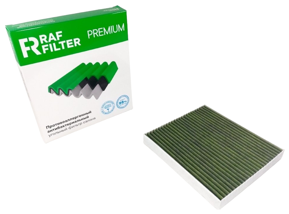 

Raf-Filter Фильтр Воздушный Салона Hyundai Solaris,Сreta,Tucson Kia Rio (17-) Угольный Ант