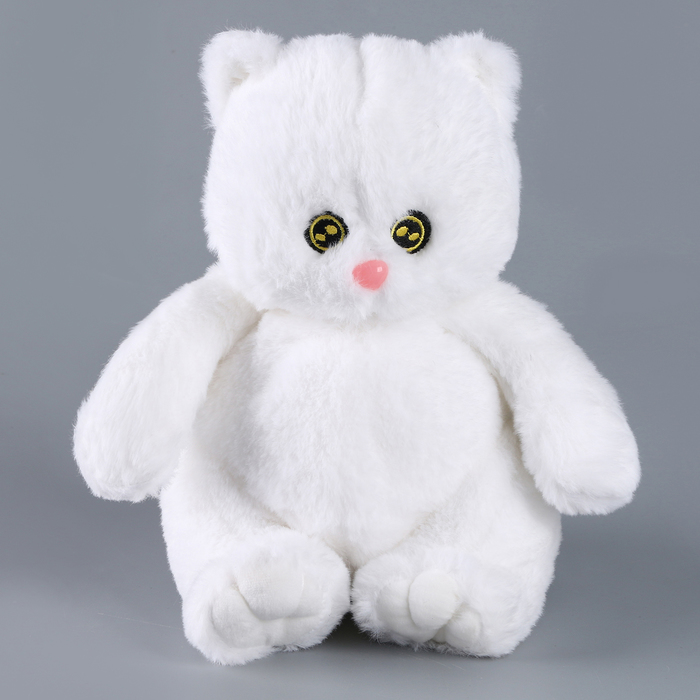 

Мягкая игрушка Котик, 25 см, цвет белый