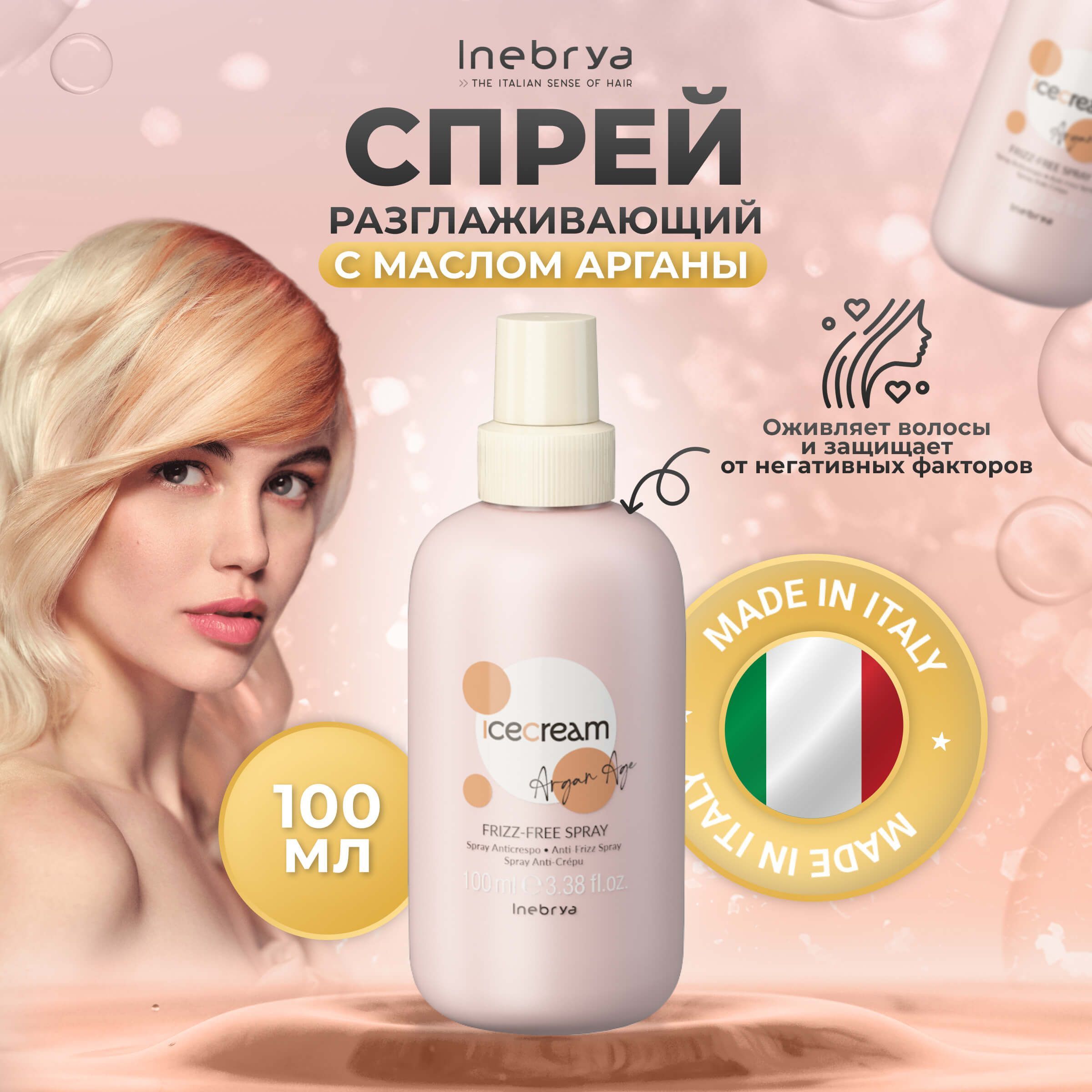 Спрей Inebrya Frizz-Free Spray разглаживающий для всех типов волос 100 мл