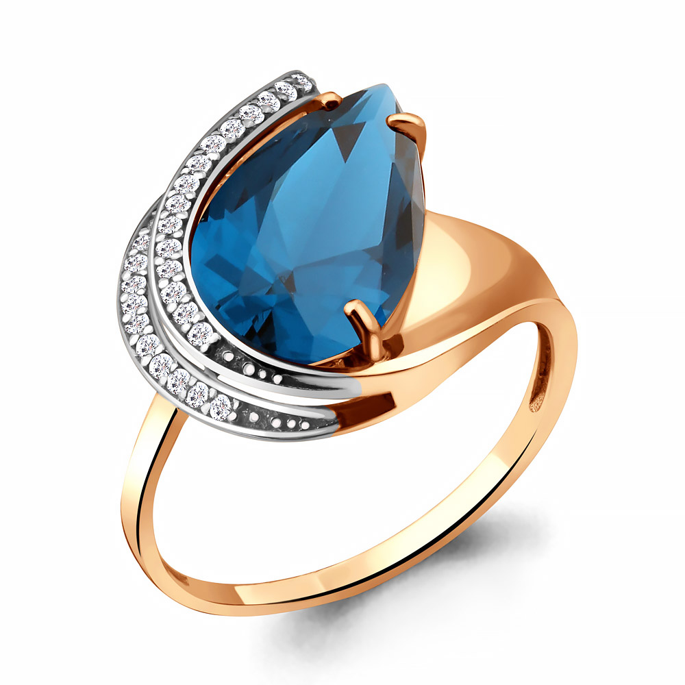 

Кольцо из серебра с фианитом Aquamarine Aquamarine 6553493А_925_з р, 6553493А_925_з