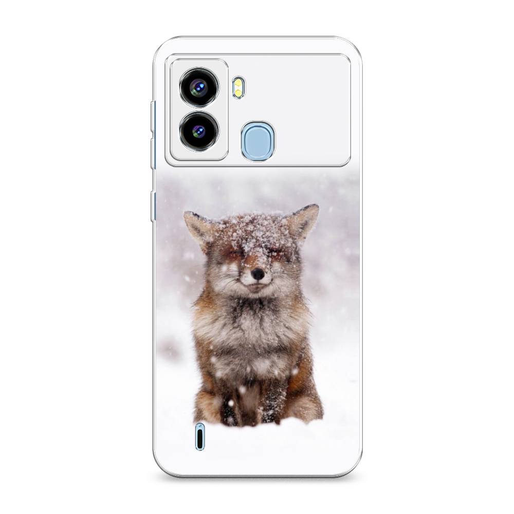 

Чехол на Tecno Pop 6 "Зимняя лиса", Белый;серый;коричневый, 302050-1
