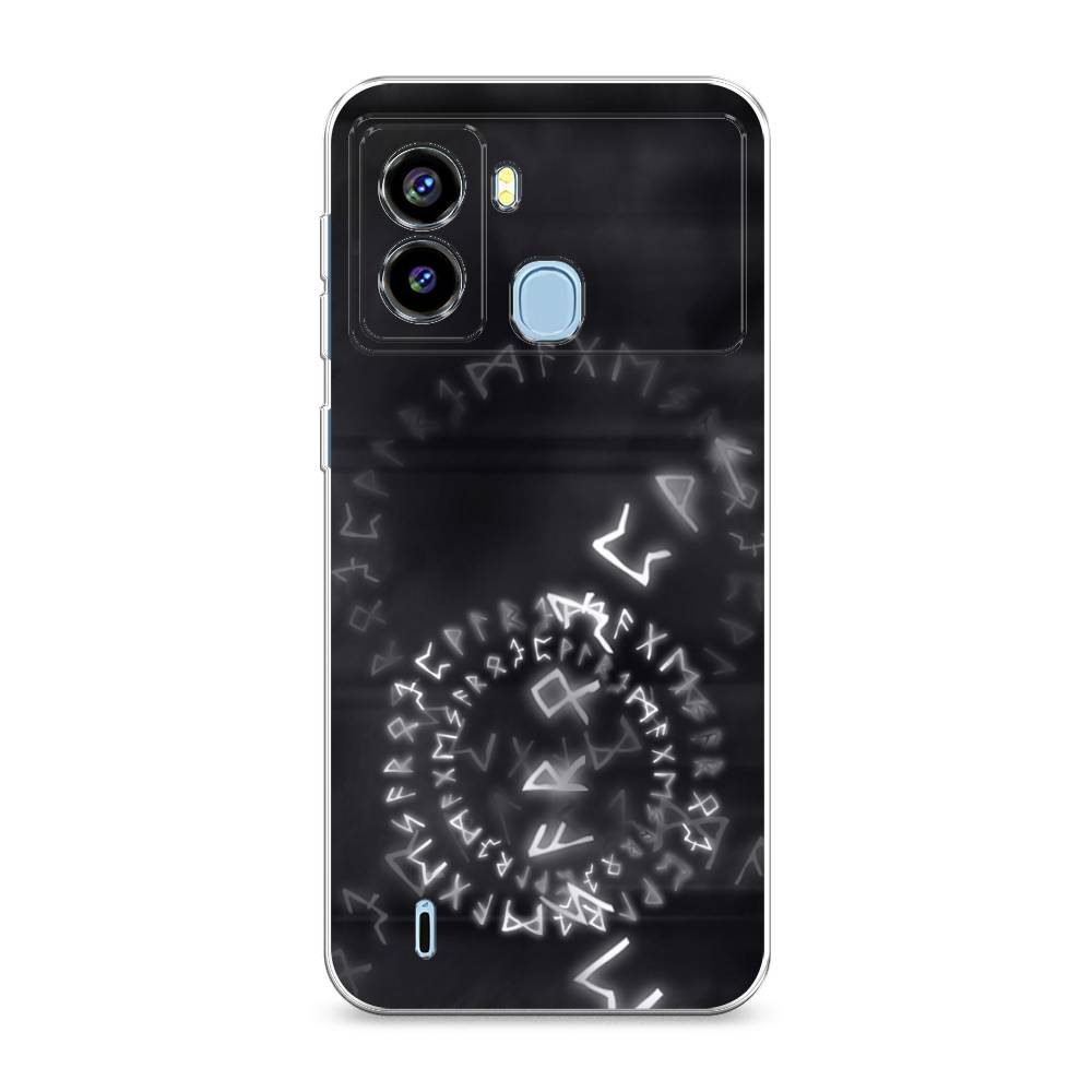 

Чехол на Tecno Pop 6 "Руны", Серый;черный, 302050-3