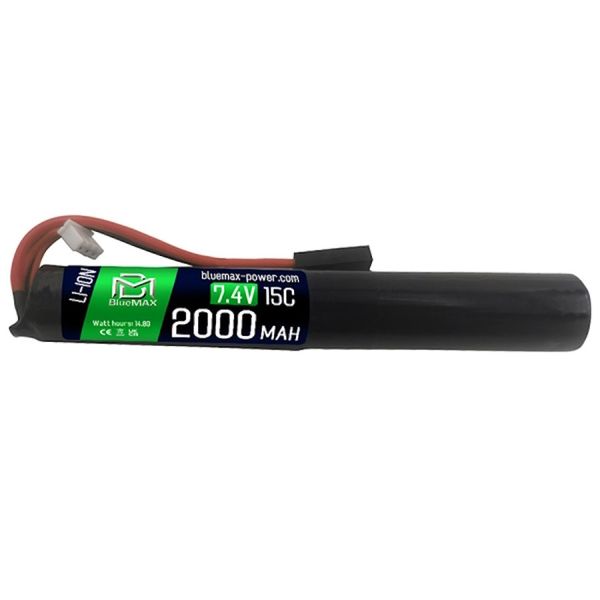 Аккумулятор BlueMAX Li-Ion 7.4V 2000mah 15C Stick, 135x20 мм, BM-2075