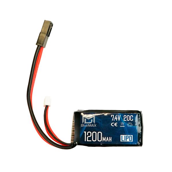 Аккумулятор BlueMAX Li-Po 7.4V 1200mah 20C PEQ/AN-15, BM-2012