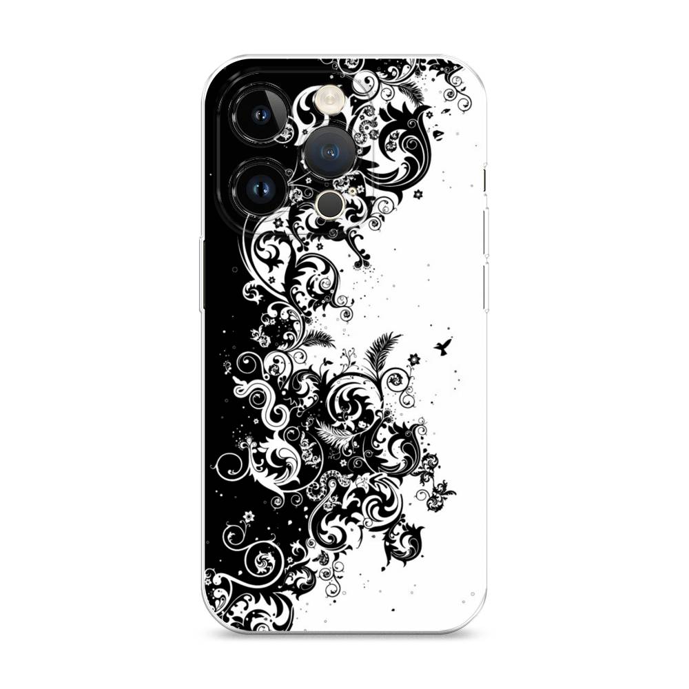 

Чехол на Apple iPhone 14 Pro "Черно белый узор", Белый;черный;серый, 15250-3