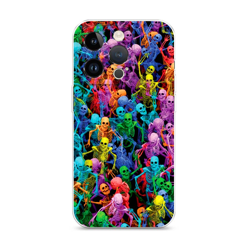 

Чехол на Apple iPhone 14 Pro "Вечеринка скелетов", Фиолетовый;желтый;оранжевый, 15250-6