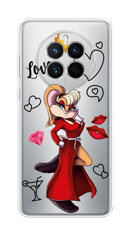 

Чехол на Huawei Mate 50 "Rich Lola Bunny", Красный;бежевый;оранжевый, 6109850-6