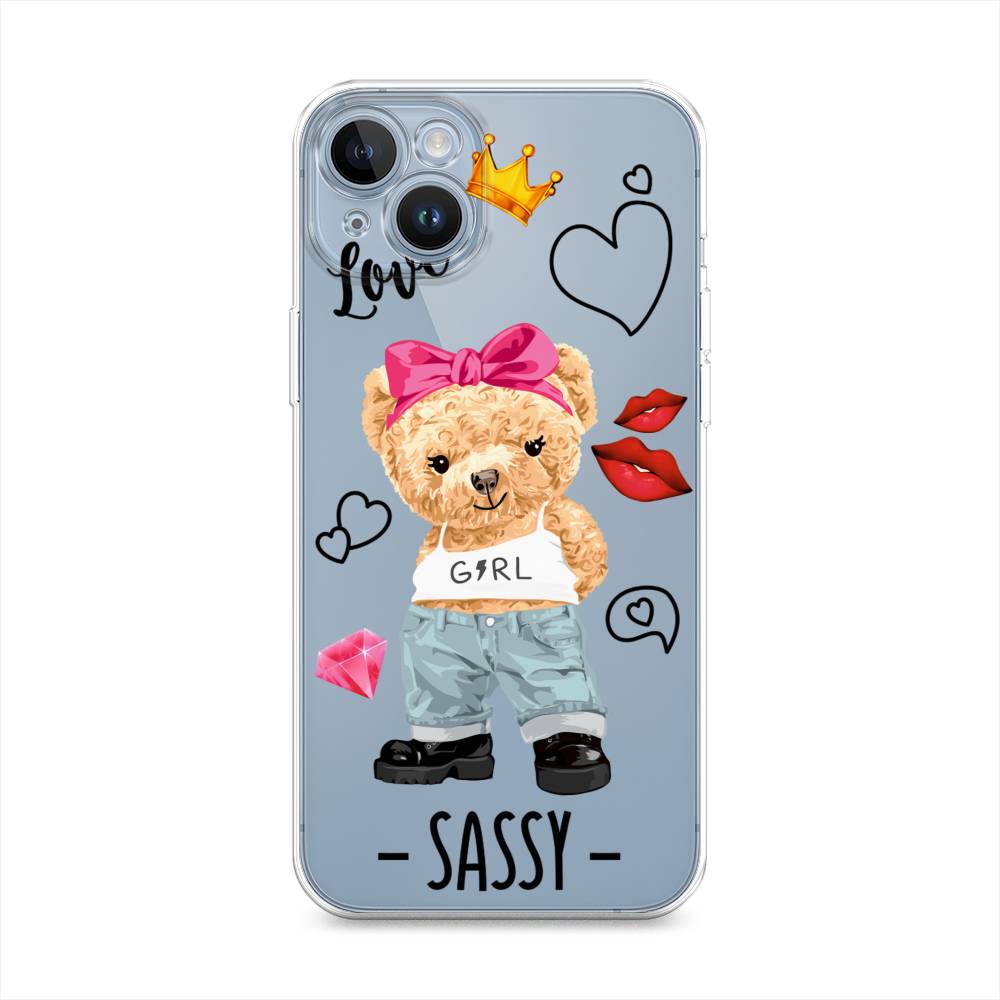 

Чехол на Apple iPhone 14 "Sugar Mommy", Голубой;белый;розовый, 15150-6