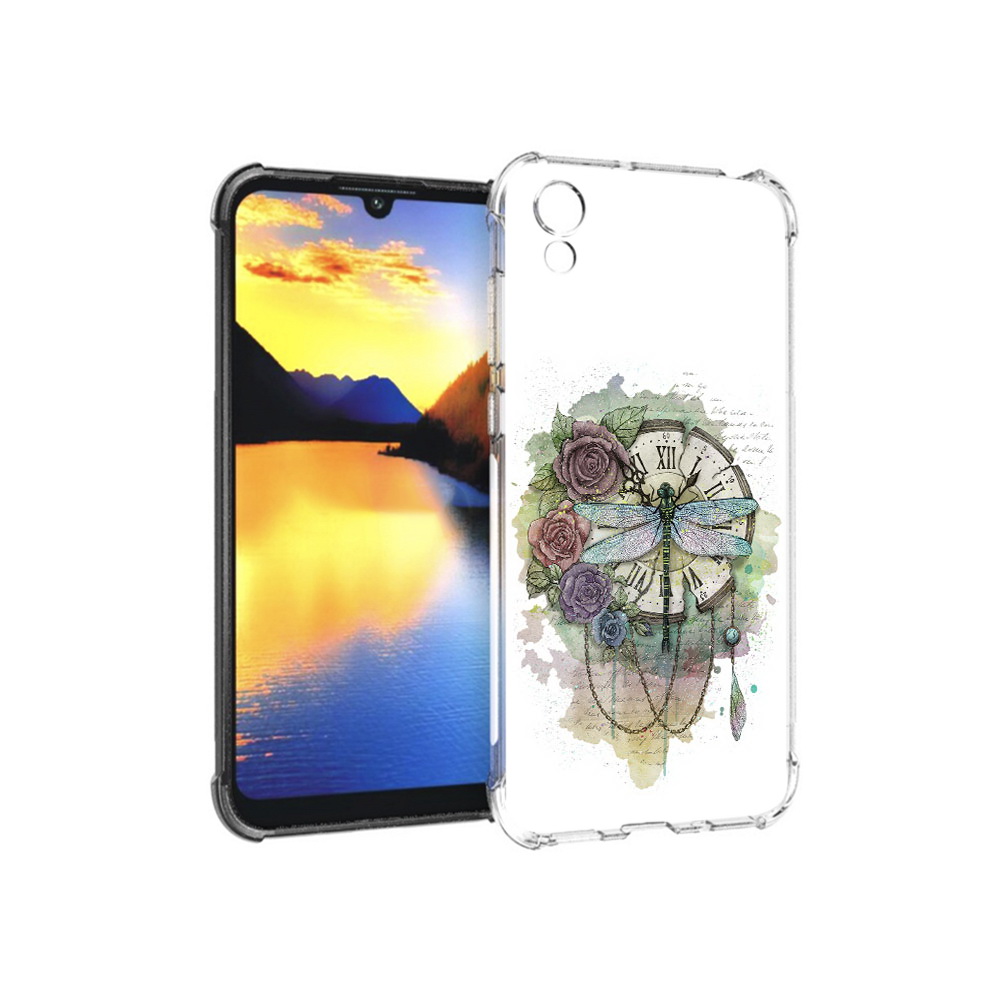 

Чехол MyPads Tocco для Huawei Y5 старинные часы в цветах, Прозрачный, Tocco