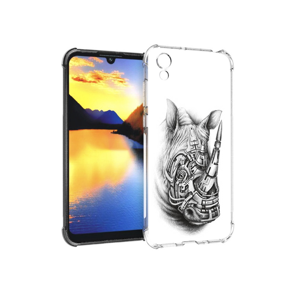 

Чехол MyPads Tocco для Huawei Y5 стальной носорог, Прозрачный, Tocco