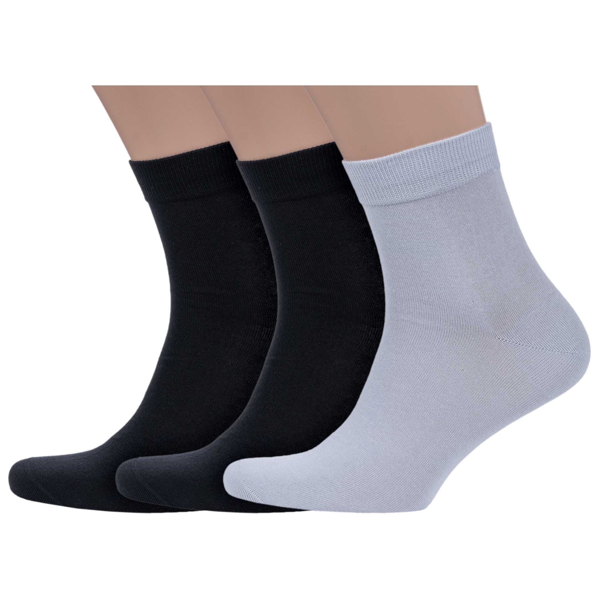 

Комплект носков мужских Grinston socks 3-15D12 разноцветных 25, Черный;серый, 3-15D12