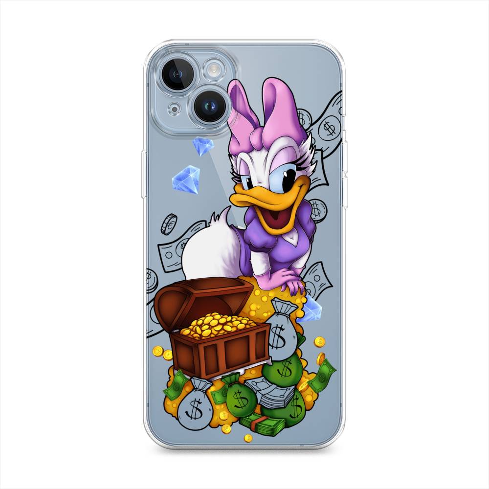 

Чехол на Apple iPhone 14 "Rich Daisy Duck", Коричневый;белый;фиолетовый, 15150-6