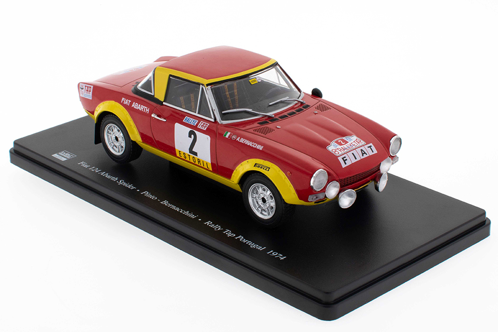 

Fiat 124 abarth spider #2 "olio fiat" pinto/bernacchini winner rally portugal 1974, Красный