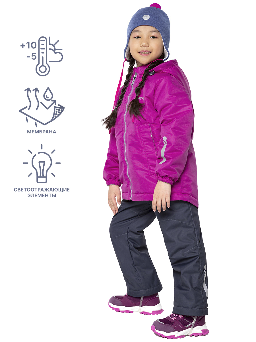 Комплект верхней одежды детский NIKASTYLE 7м1824, бордовый, 104