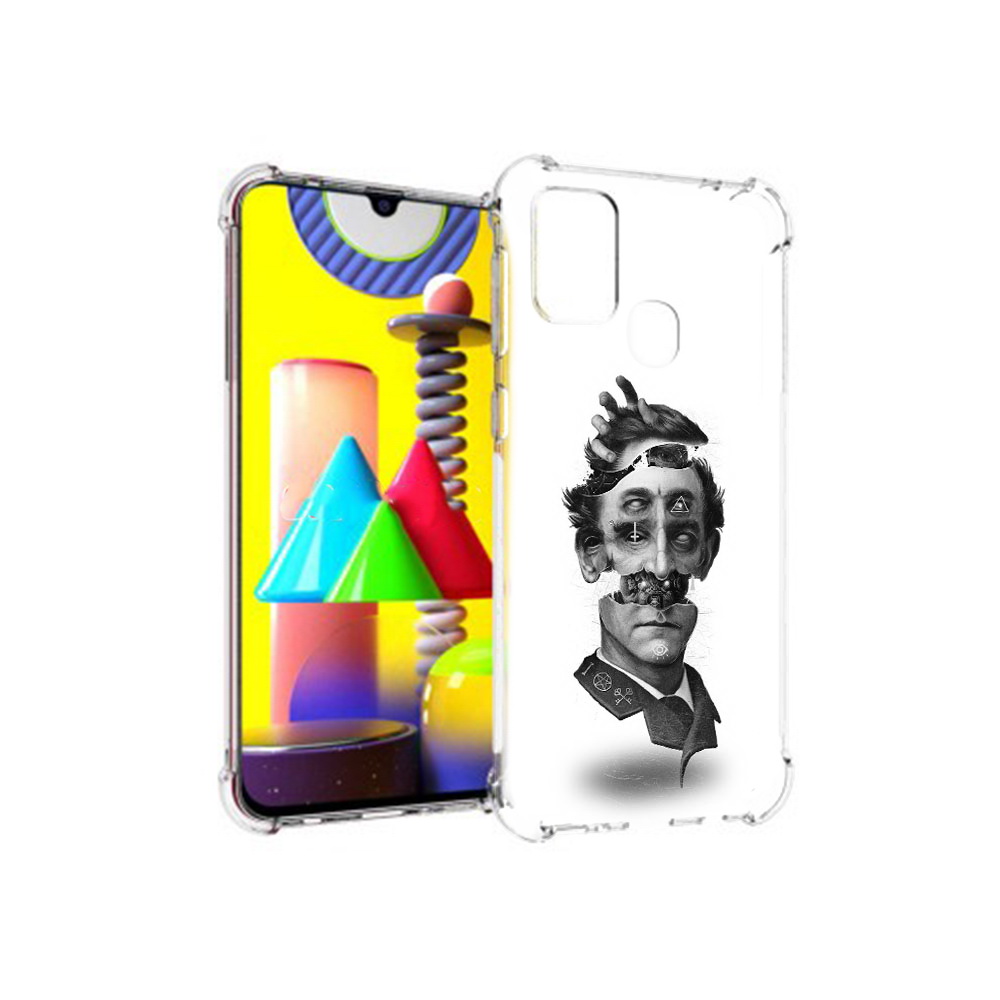 

Чехол MyPads Tocco для Samsung Galaxy M31 страшное лицо абстракция (PT147019.488.628), Прозрачный, Tocco
