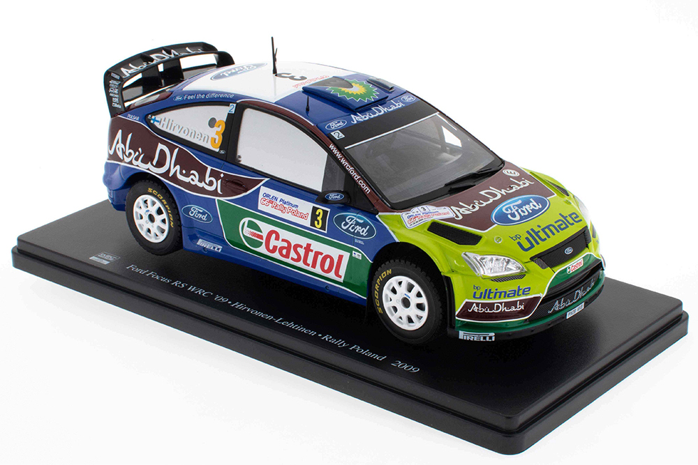 

Ford focus rs WRC'09 #3 "bp ford abu dhabi wrt" hirvonen/lehtinen winner rally poland 2009, Разноцветный