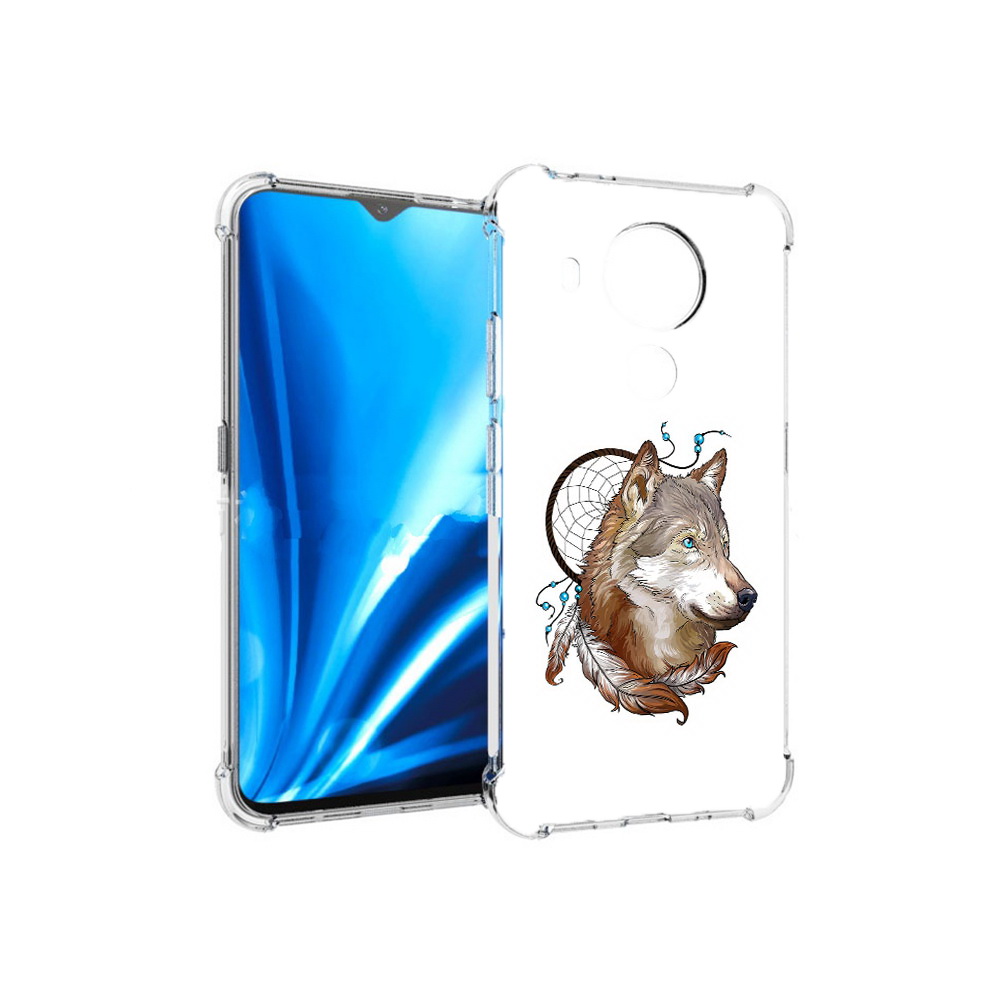 

Чехол MyPads Tocco для Nokia 5.4 волк и ловец снов (PT156621.100.269), Прозрачный, Tocco