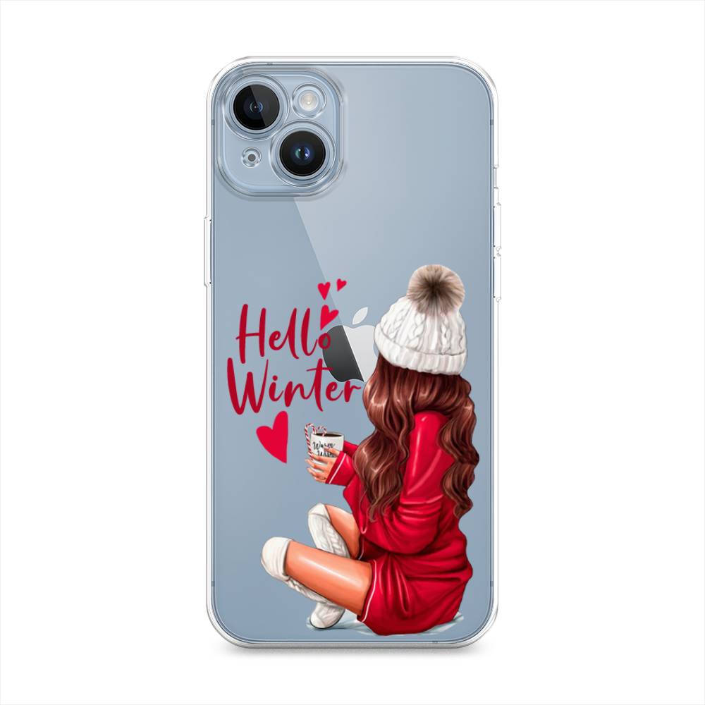 

Чехол для Apple iPhone 14 "Hello winter", Красный;белый;коричневый, 15150-5
