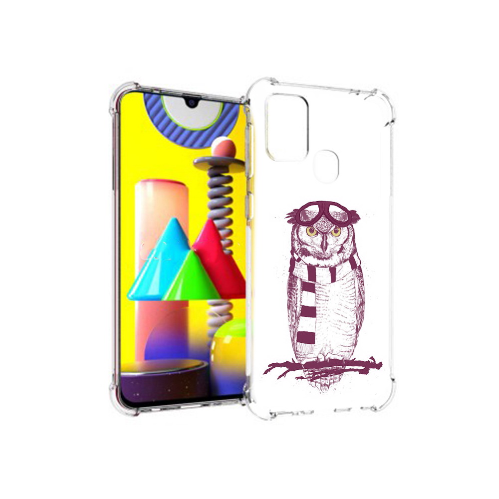 

Чехол MyPads Tocco для Samsung Galaxy M31 сова-летчик (PT147019.488.612), Прозрачный, Tocco