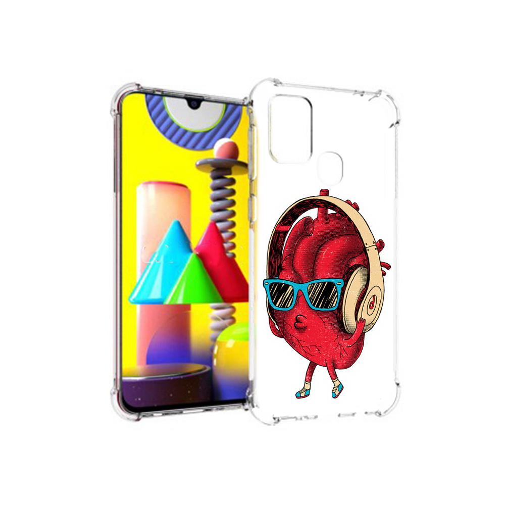 

Чехол MyPads Tocco для Samsung Galaxy M31 слушай сердце (PT147019.488.609), Прозрачный, Tocco