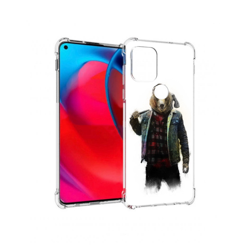 

Чехол MyPads Tocco для Motorola Moto G медведь с топором (PT227067.359.469), Прозрачный, Tocco
