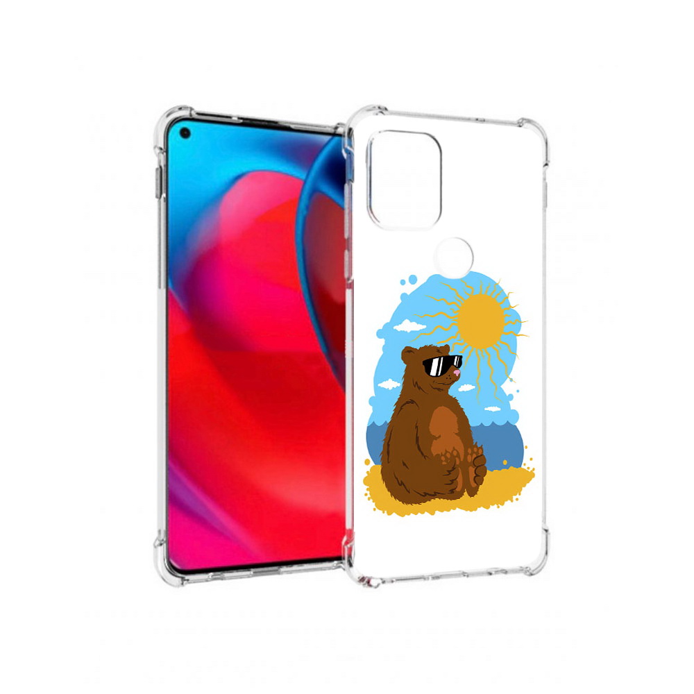 

Чехол MyPads Tocco для Motorola Moto G медведь на чиле (PT227067.359.468), Прозрачный, Tocco