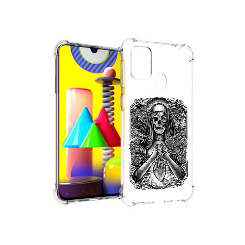 

Чехол MyPads Tocco для Samsung Galaxy M31 скелет с сердцем (PT147019.488.603), Прозрачный, Tocco