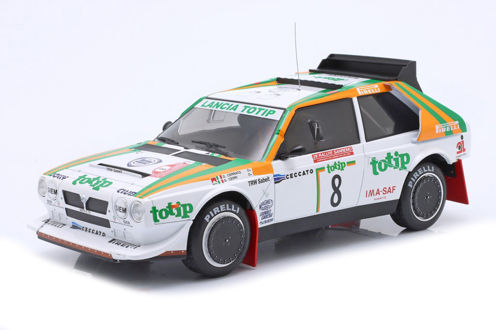 Модель коллекционная IXO Lancia delta S4 NO.8 rally san remo cerrato/cerri 1986 totip