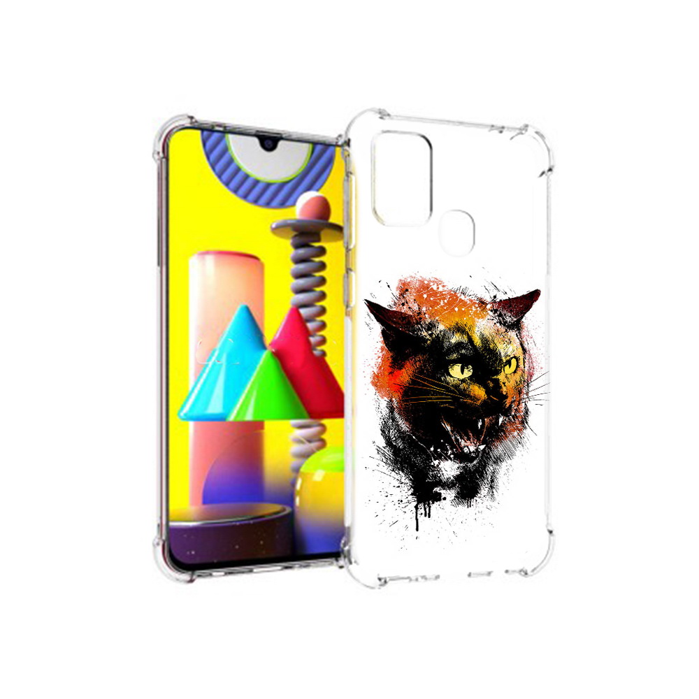 

Чехол MyPads Tocco для Samsung Galaxy M31 сиамский кот (PT147019.488.598), Прозрачный, Tocco