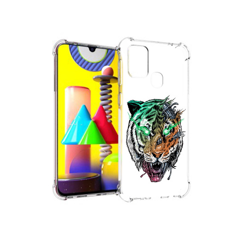 

Чехол MyPads Tocco для Samsung Galaxy M31 робо-тигр (PT147019.488.584), Прозрачный, Tocco