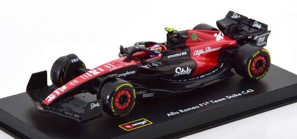 

Модель коллекционная BBURAGO Alfa romeo F1 C43 driver: bottas 2023, Красный